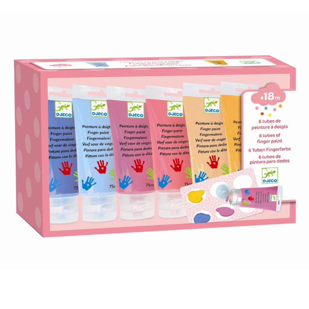 Djeco 6 Tubetti di Colori a Dita