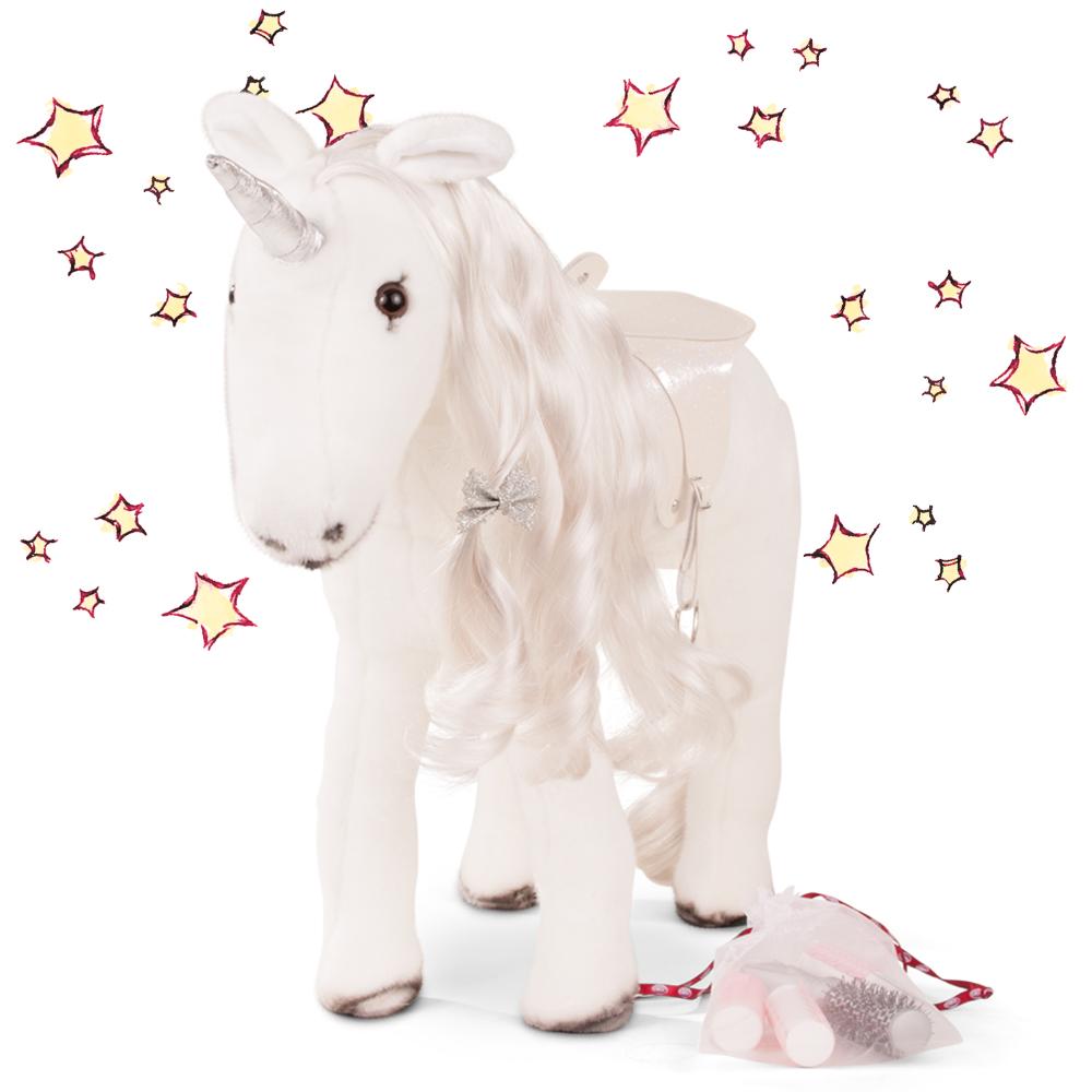 Gotz Unicorno Bianco Con Criniera Per Bambola da 45 a 50 cm