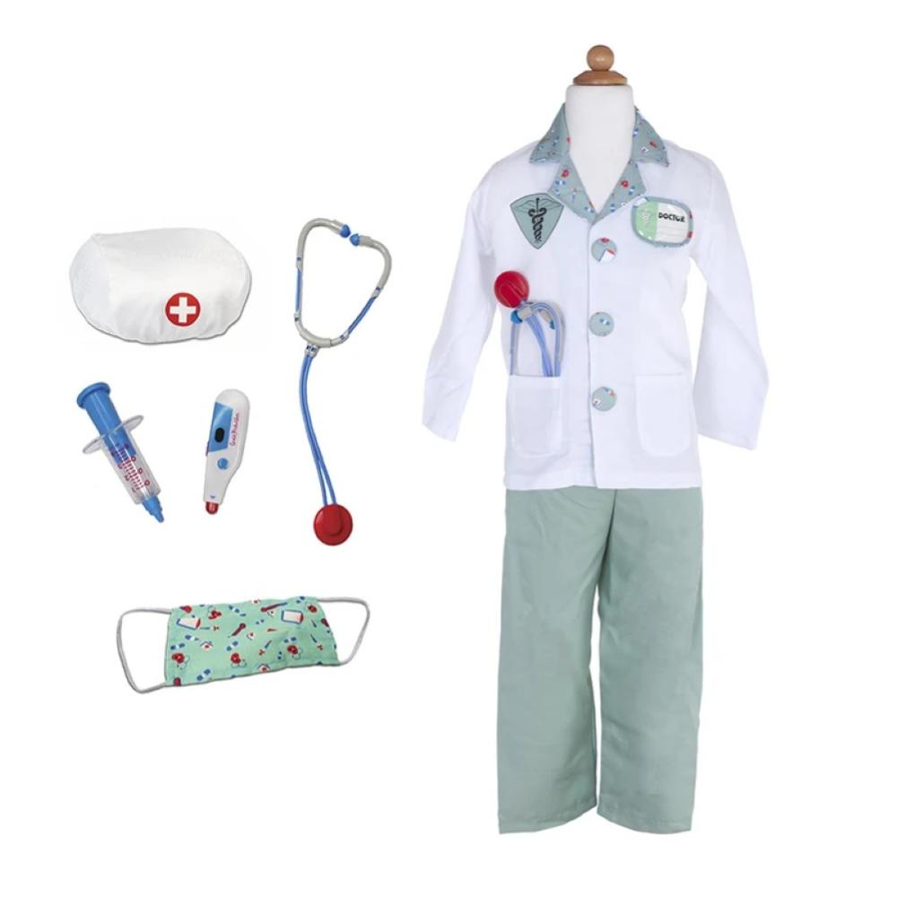Great Pretenders Costume da Dottore Con Accessori, Taglia Elasticizzata 5-6 Anni