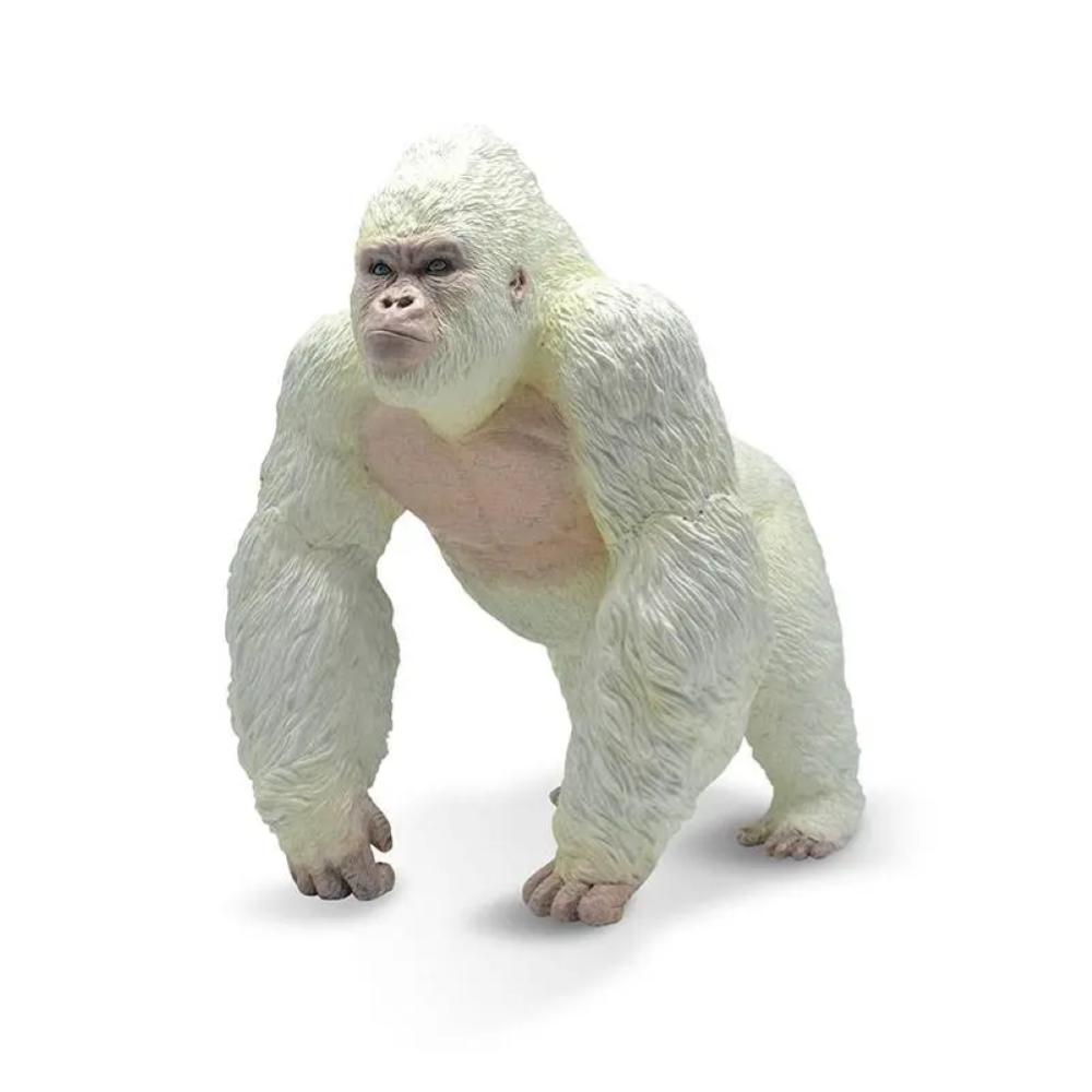 Recur Serie Selvaggia, Animale In Morbido PVC Dipinto a Mano, Gorilla Albino