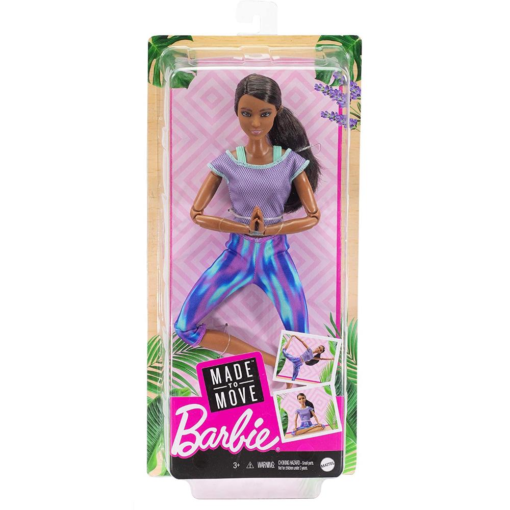 Mattel Bambola Barbie Snodata Made To Move, 22 Articolazioni Flessibili, Coda Castana Sportiva