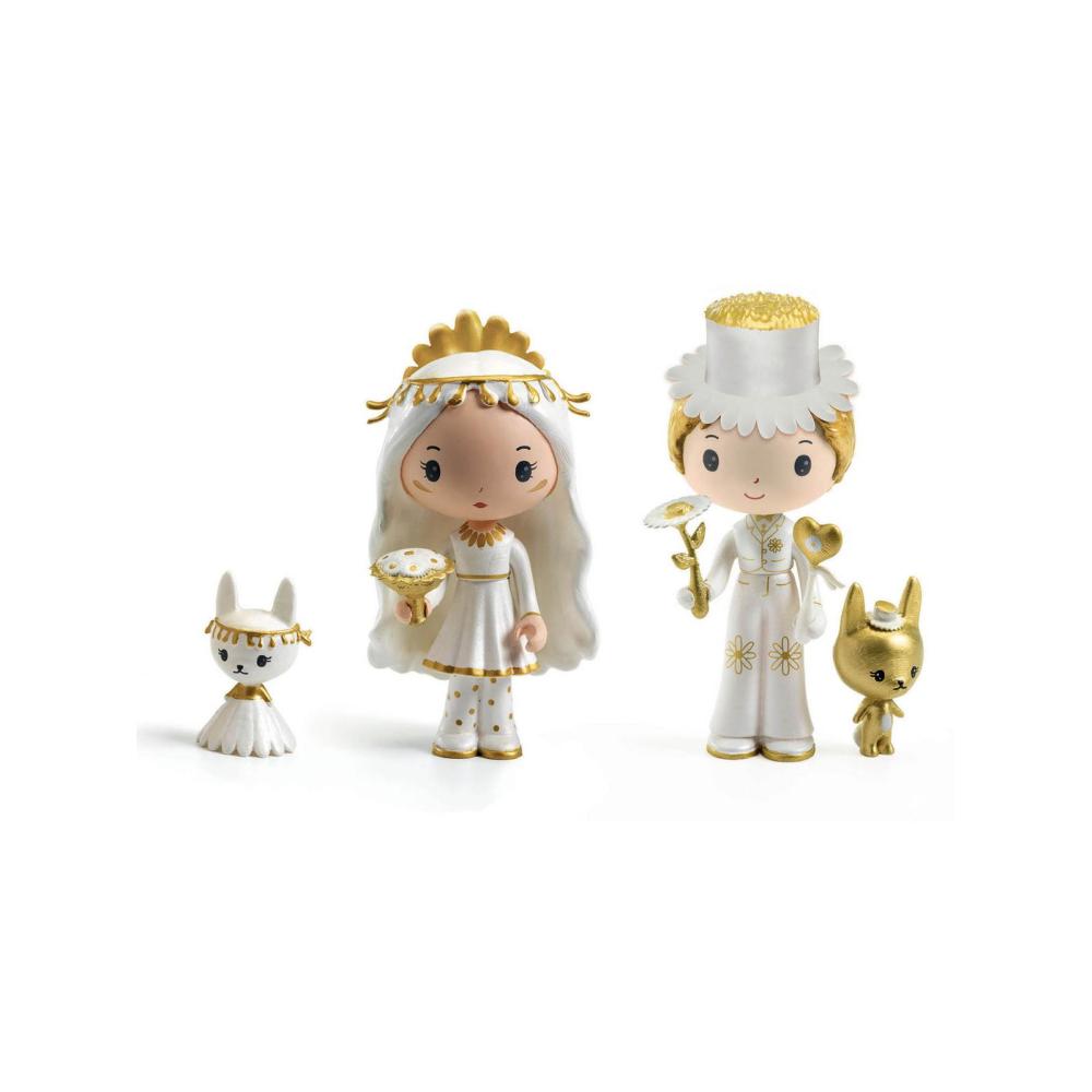 Djeco Personaggio 7,5 Cm Con Accessorio, Tinyly Marguerite e Léopold