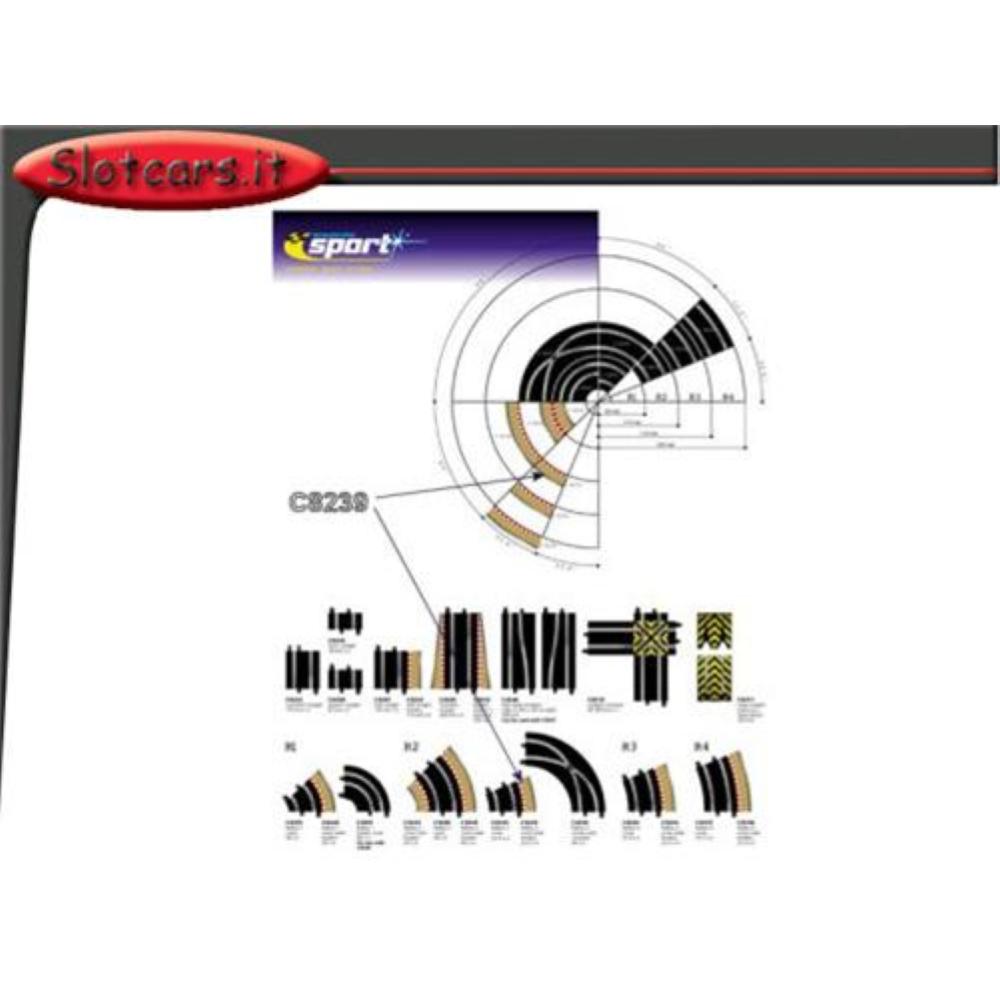 Scalextric Sport, Cordolo esterno per curva C8234-C8239-