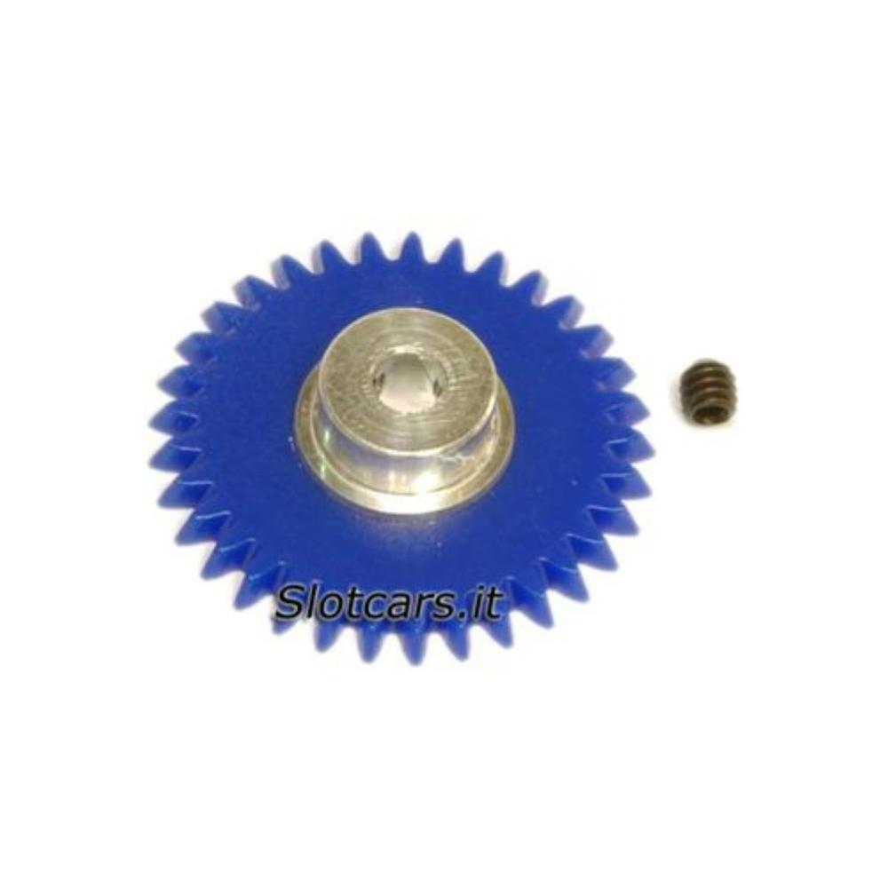 Ninco, Corona Anglewinder 33 denti Nylon Blu 3/32 -NI80247-