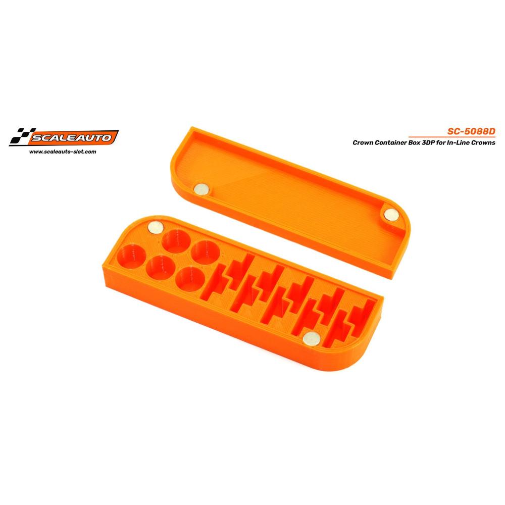 Scaleauto, Contenitore Con Divisore e Tappo Magnetico Per Corone In Line Scaleauto, 10+5 Unità -SC5088D-