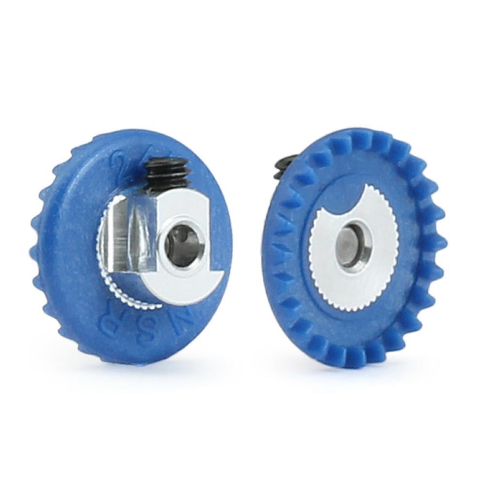 NSR Racing, Corona in Linea 24 denti Soft Plastic Blue, Mozzo in Alluminio Bilanciato -NSR6324EVO-