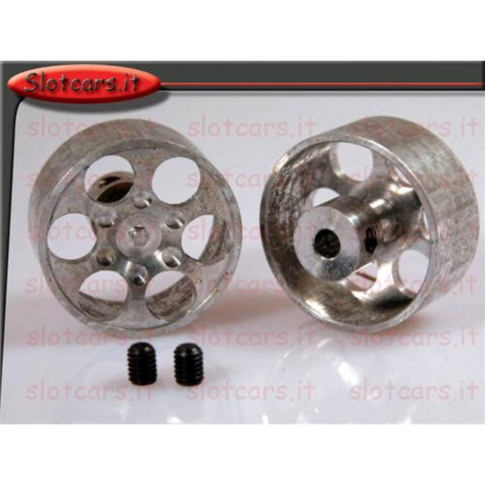 Scaleauto, Cerchi in alluminio 1-24 21.5 x 10 foro M3 -SC4000-