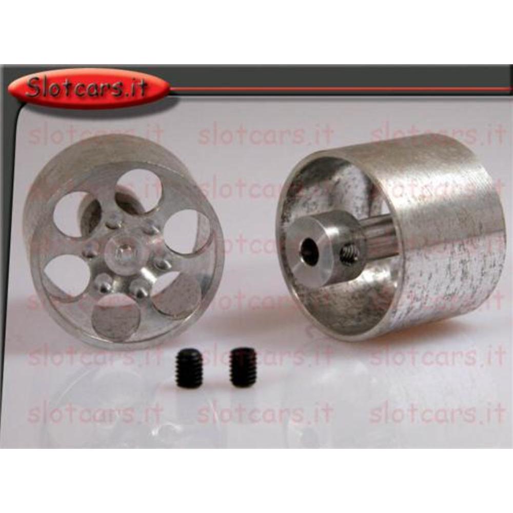 Scaleauto, Cerchi in alluminio 1-24 21.5 x 16 foro M3 -SC4001-