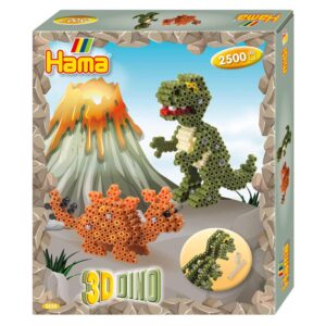 Hama Beads Midi 2500, Confezione Regalo 3D Dino