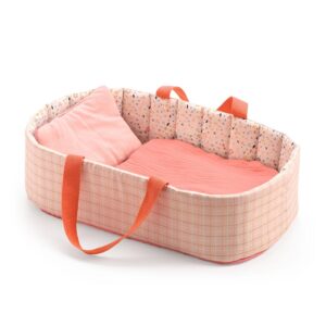 Djeco Pomea, Porta Enfant Per Bambola Da 30 a 36 cm, Pink Lines