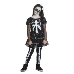Carnaval Queen Costume Scheletrina, Bambina 5-6 Anni