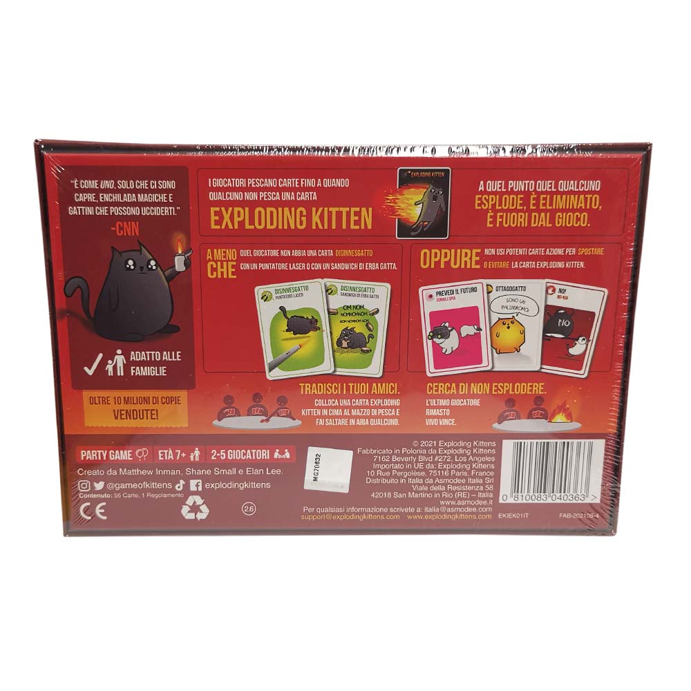 Asmodee Gioco di Società, Exploding Kittens - Giocattoli online, Giochi  online