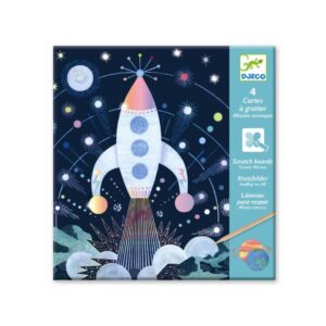 Djeco Scratch Cards Cosmic Mission, Disegna Grattando Dai 7 Anni