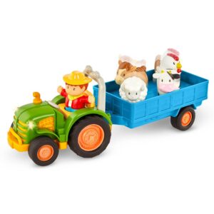 B Toys Trattore Fattoria Con Rimorchio Animali, Luci e Suoni