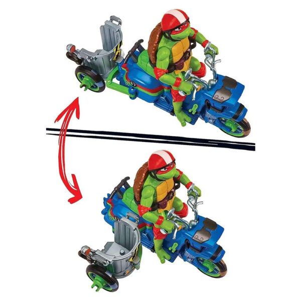 Giochi Preziosi Veicolo e Personaggio Articolato Turtles Mutant Mayhem, Raphael