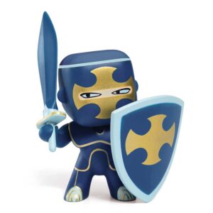 Djeco Personaggio 7,5 Cm Con Accessorio, Arty Toys Knights - Dark Blue