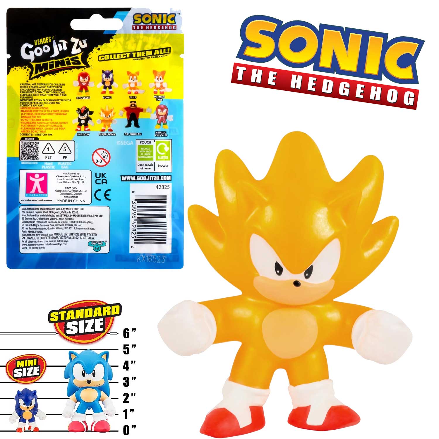 Grandi Giochi Personaggio Goo JIT Zu Minis Sonic, Super Sonic - Giocattoli  online, Giochi online