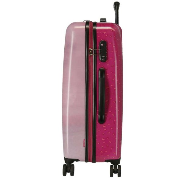 Santoro London, Trolley ABS Grande Rosa 67 Cm 4 Ruote Piroettanti, Gorjuss For My Love