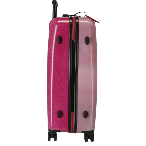Santoro London, Trolley ABS Grande Rosa 67 Cm 4 Ruote Piroettanti, Gorjuss For My Love