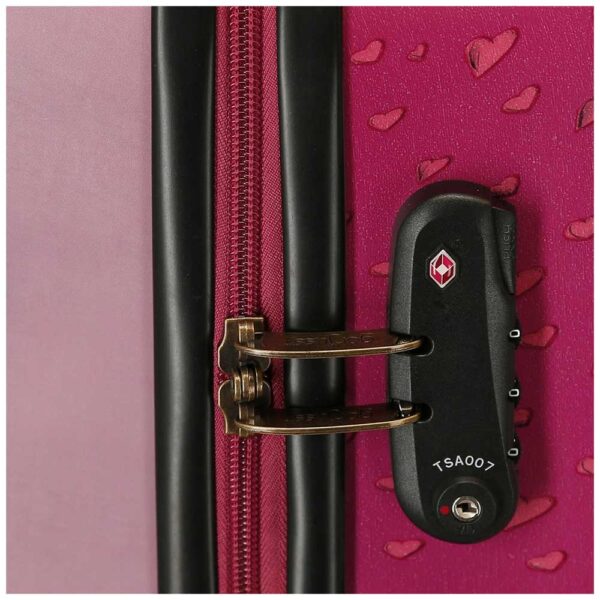 Santoro London, Trolley ABS Grande Rosa 67 Cm 4 Ruote Piroettanti, Gorjuss For My Love