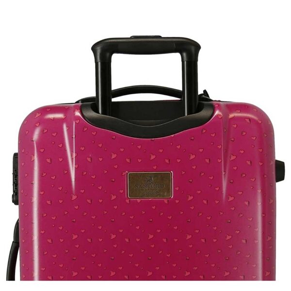 Santoro London, Trolley ABS Grande Rosa 67 Cm 4 Ruote Piroettanti, Gorjuss For My Love