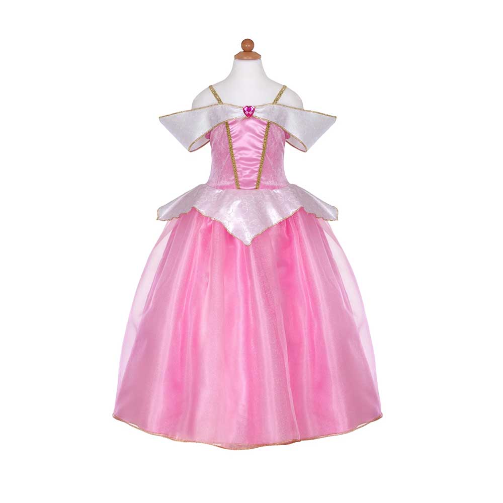 Great Pretenders Abito Aurora Bella Addormentata Nel Bosco, Taglia Elasticizzata 7-8 Anni