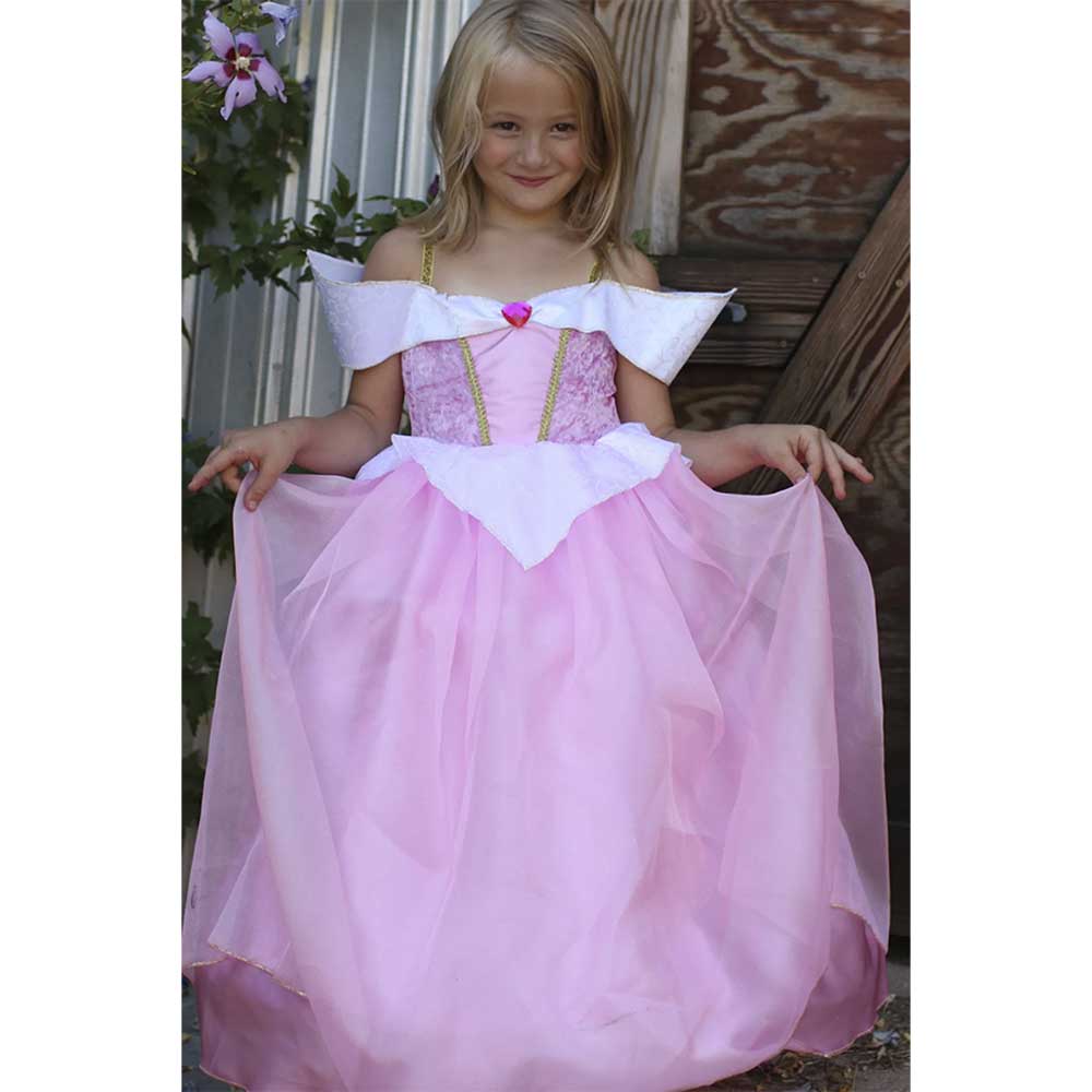 Great Pretenders Abito Aurora Bella Addormentata Nel Bosco, Taglia Elasticizzata 7-8 Anni