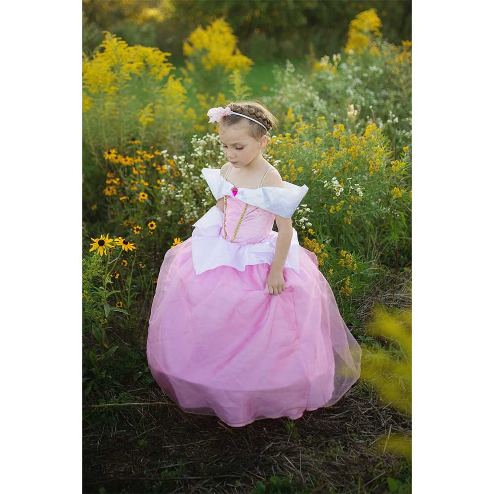 Great Pretenders Abito Aurora Bella Addormentata Nel Bosco, Taglia Elasticizzata 7-8 Anni