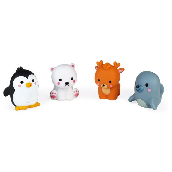 Janod Giocattolo Da Bagno In Plastica, Orso Pinguino Foca Cervo