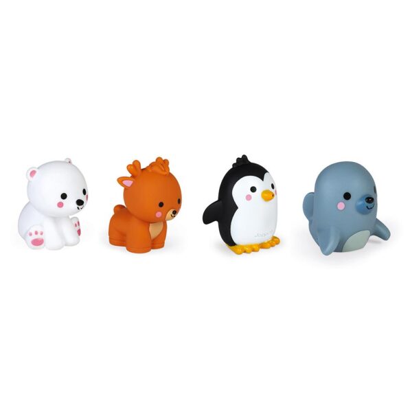 Janod Giocattolo Da Bagno In Plastica, Orso Pinguino Foca Cervo