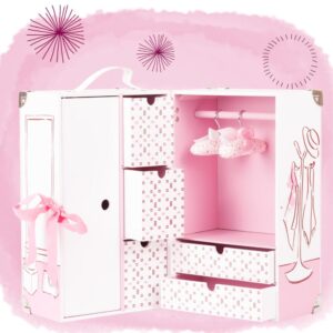 Gotz Armadio Guardaroba In MDF, Per Abiti e Accessori Bambole, Versione Base