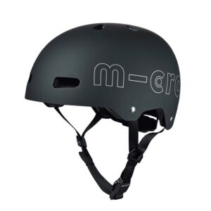 Micro, Casco Per Bambini Regolabile, Taglia L 58-61 Cm, Black Con Luce Posteriore