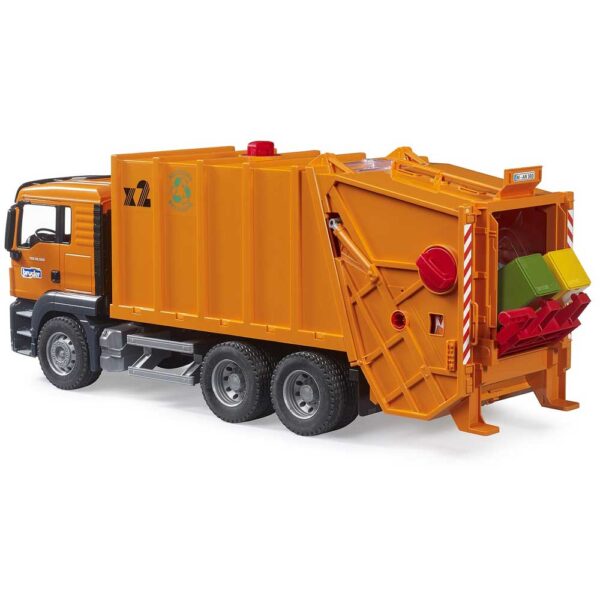 Bruder, MAN TGS Camion Trasporto Rifiuti Arancione