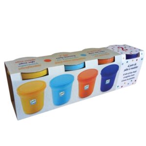 Djeco 4 Barattoli 140g Di Plastilina