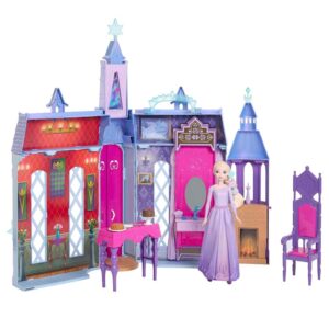 Mattel Disney Frozen, Castello di Arendelle Con 4 Aree Gioco E Bambola