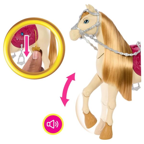 Mattel Tornado, cavallo Interattivo Con Luci, Musica e Accessori