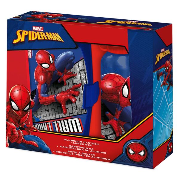 Kids Set Portapranzo e Borraccia In Alluminio 500ML Spider-Man