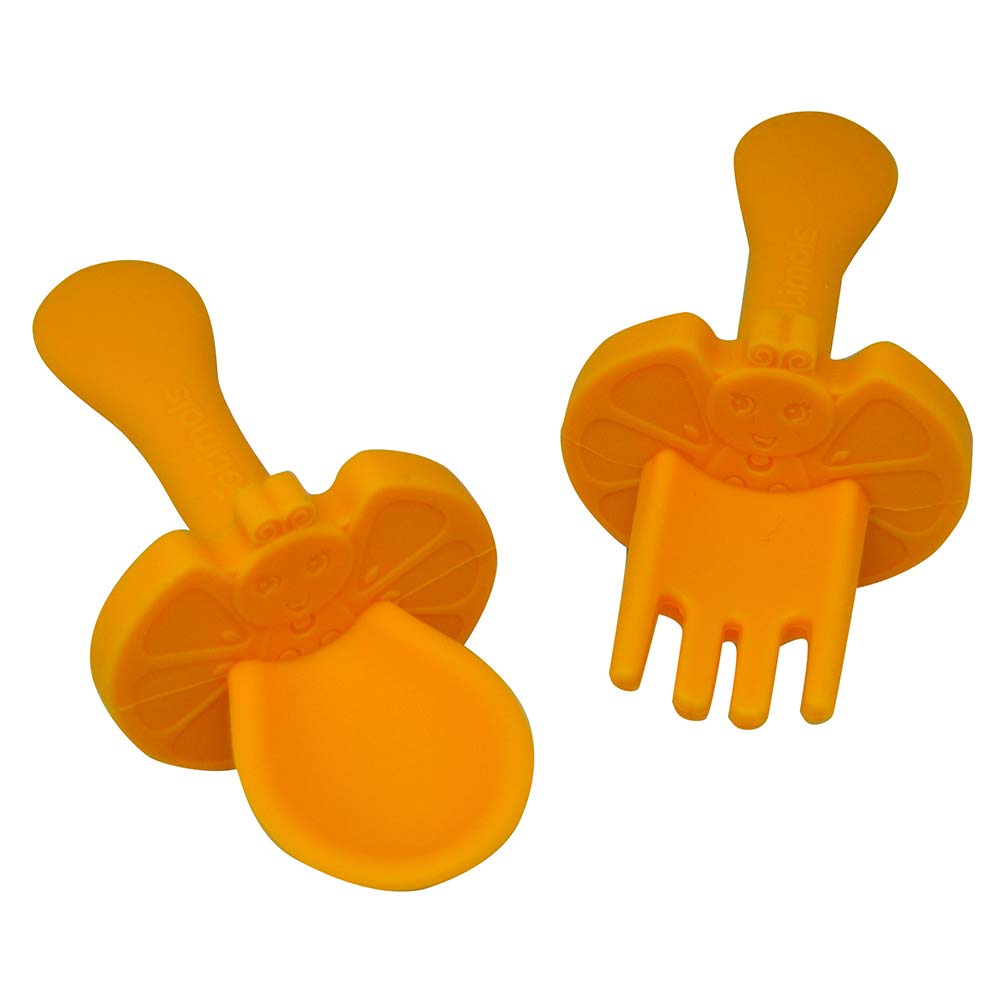 Kids Set Posate In Silicone Orangefly Frootimals
