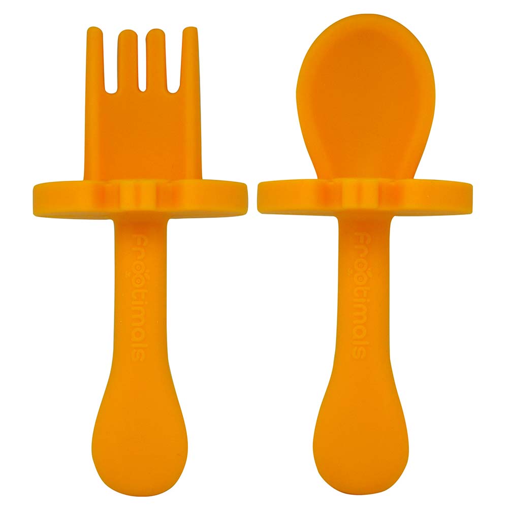 Kids Set Posate In Silicone Orangefly Frootimals
