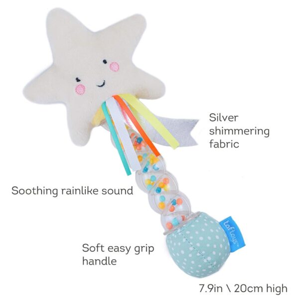 Taf Toys Sonaglio Sensoriale per Neonati, Star Rainstick