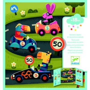 Djeco Stacca e Attacca Per Bambini Dai 18 Mesi, Cars