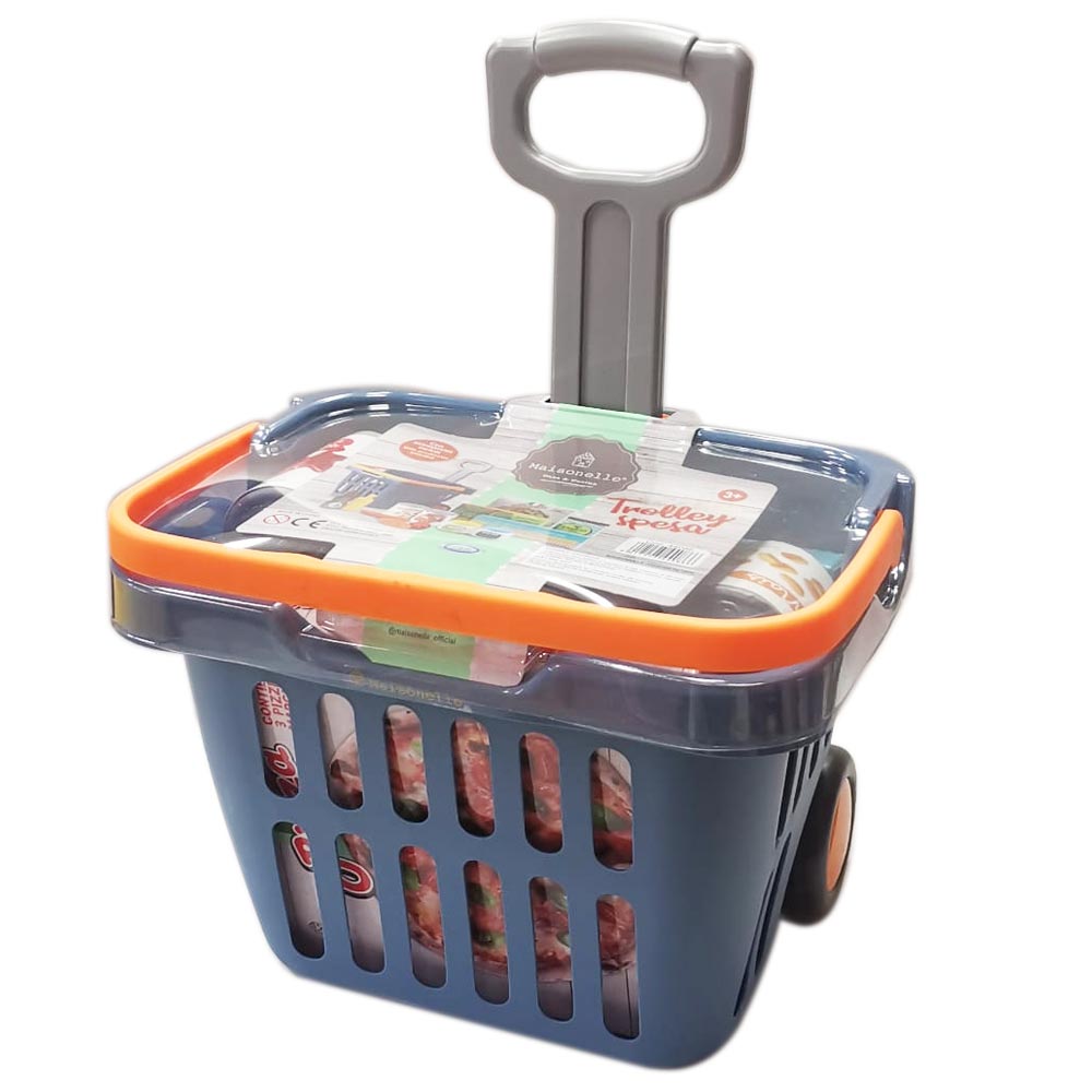 Maisonelle Set Gioco Cestino Della Spesa Con Accessori
