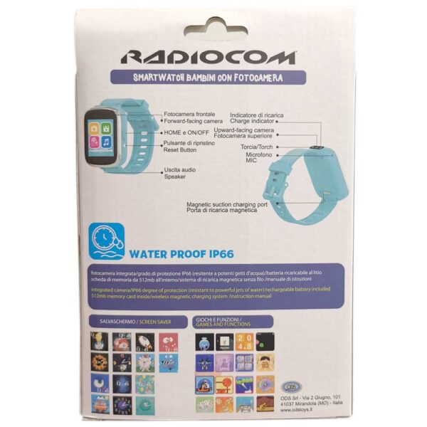 Radiocom Smartwatch Water Proof IP66 Per Bambino Con Fotocamera, Rosa