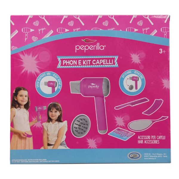 Peperilla, Kit Parrucchiera Con Phone e Accessori Capelli
