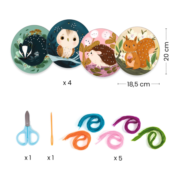 Djeco Piccoli Passi con il Filo - Kit Ricamo per Bambini