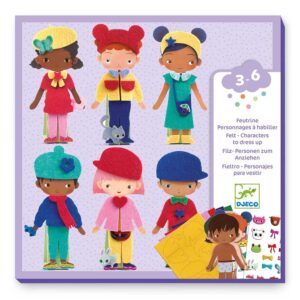 Djeco Vesti e Decora 12 Personaggi - Kit Creativo per Bambini