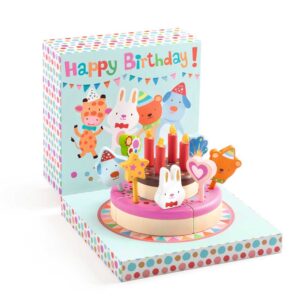 Djeco Happy Birthday - Set per Decorare la Rainbow Cake