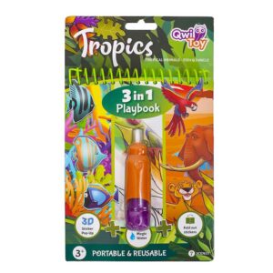 QwiToy, Libro Gioco 3 in 1 - Tropici