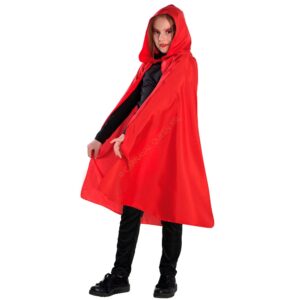 Carnaval Queen, Mantello Con Cappuccio Rosso Cm 100, Bambini