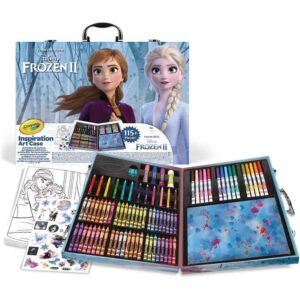 Crayola Valigetta Dell'Artista Dipingi e Crea, 115 Pezzi, Disney Frozen II